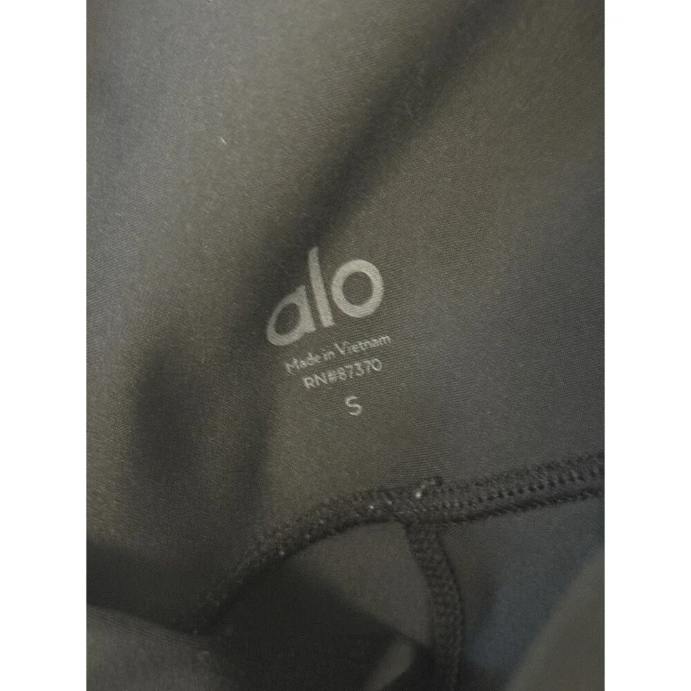 Alo Yoga Black High-Waist Airbrush High Line Mesh Leggings - Size Small